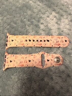 Light tan Printed Silicone Apple Watch Band